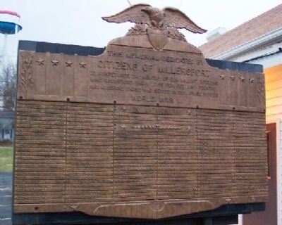 Millersport World War II Memorial. Click for full size. Millersport World War II Memorial image. Click for full size.