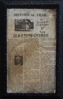 A Short History of the Old Stone Church image. Click for full size.