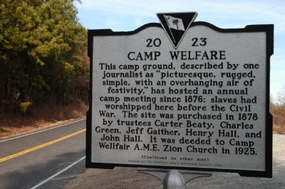 Camp Welfare Marker image. Click for full size.