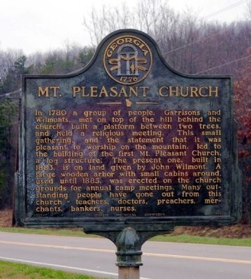 Mt. Pleasant Church Marker image. Click for full size.