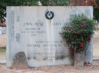 John Rusk Tombstone - Erected by the State of Texas image. Click for full size.