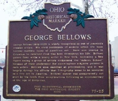 George Bellows Marker (Side A) image. Click for full size.