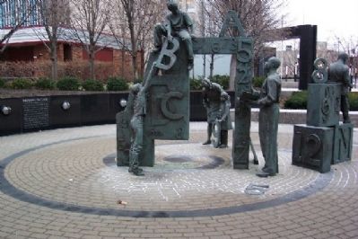 Discovery Park Marker and Statuary image. Click for full size.