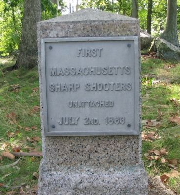 First Massachusetts Sharpshooters Position Marker image. Click for full size.