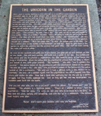 The Unicorn in the Garden Marker image. Click for full size.