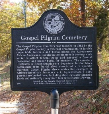 Gospel Pilgrim Cemetery Marker image. Click for full size.