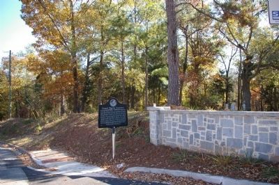 Gospel Pilgrim Cemetery Marker looking northeast toward Old Hull Road image. Click for full size.