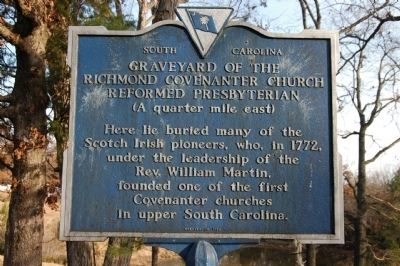 Graveyard Of The Richmond Covenanter Church Reformed Presbyterian Marker image. Click for full size.