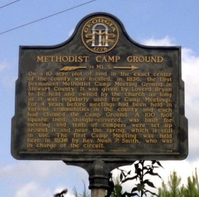 Methodist Camp Ground Marker. Click for full size. Methodist Camp Ground Marker image. Click for full size.