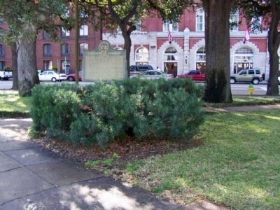 Evacuation of Savannah Marker, at a small park along W. Bay St. in Savannah image. Click for full size.