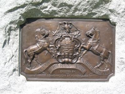 State Seal on Back of Monument image. Click for full size.