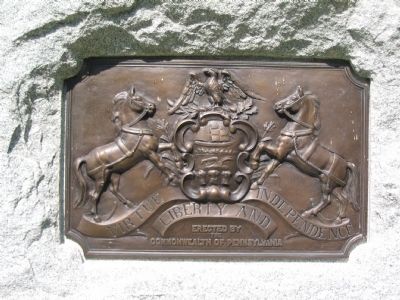 State Seal on Back of Monument. Click for full size. State Seal on Back of Monument image. Click for full size.