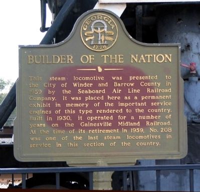 Builder of the Nation Marker image. Click for full size.