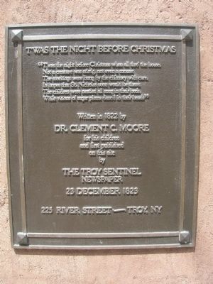 T'was the Night Before Christmas Marker - Troy, New York image. Click for full size.