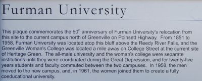 Furman University Marker image. Click for full size.