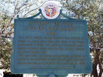 Attempt On The Life Of Jose Marti Marker image. Click for full size.