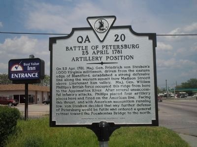 Battle of Petersburg Marker. Click for full size. Battle of Petersburg Marker image. Click for full size.
