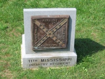 11th Mississippi Advance Position Marker image. Click for full size.