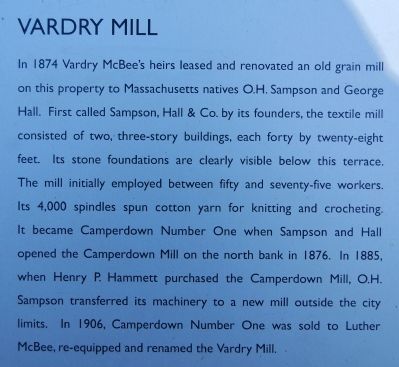 Old Mill Ruins Marker - Vardry Mill image. Click for full size.