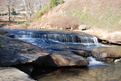 Lower Reedy River Falls from the Vardry Mill Ruins. Click for full size. Lower Reedy River Falls from the Vardry Mill Ruins image. Click for full size.