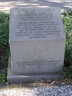Second Baptist Church Marker. Click for full size. Second Baptist Church Marker image. Click for full size.
