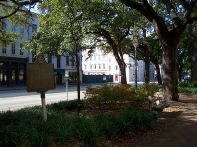Landing of Oglethorpe and the Colonists Marker, along W Bay Street image. Click for full size.