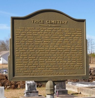 Trice Cemetery Marker image. Click for full size.