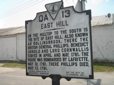 East Hill Marker image. Click for full size.