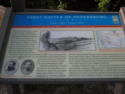 First Battle of Petersburg Marker image. Click for full size.