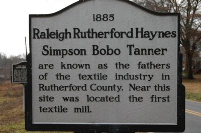 Raleigh Rutherford Haynes / Simpson Bobo Tanner Marker image. Click for full size.