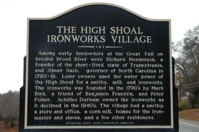 The High Shoal Ironworks Village Marker image. Click for full size.