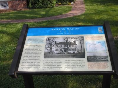 Weston Manor Marker. Click for full size. Weston Manor Marker image. Click for full size.