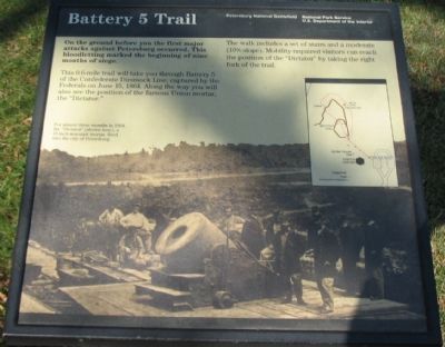 Battery 5 Trail Marker. Click for full size. Battery 5 Trail Marker image. Click for full size.