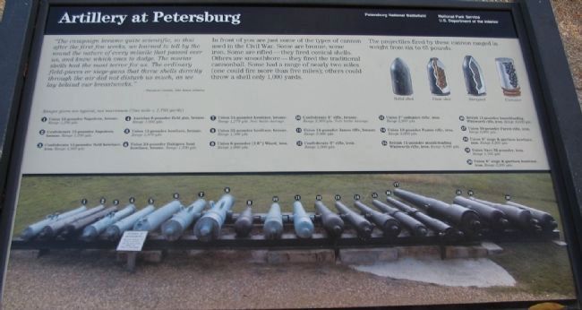 Artillery at Petersburg Marker image. Click for full size.