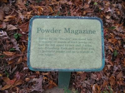 Close up of the Powder Magazine Sign image. Click for full size.
