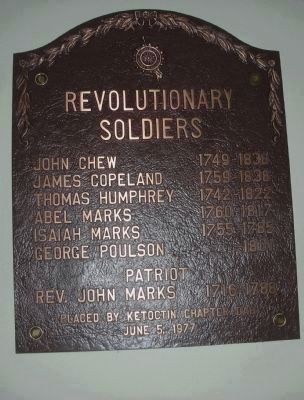 Revolutionary War Plaque image. Click for full size.
