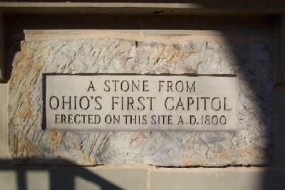 Stone from Ohio's First Statehouse image. Click for full size.