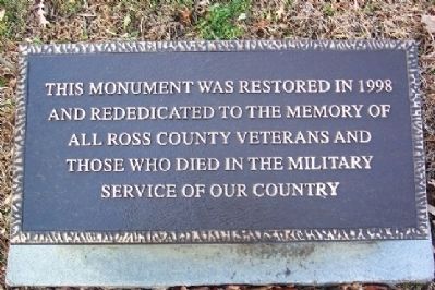 Ross County Civil War Memorial Restoration Marker image. Click for full size.