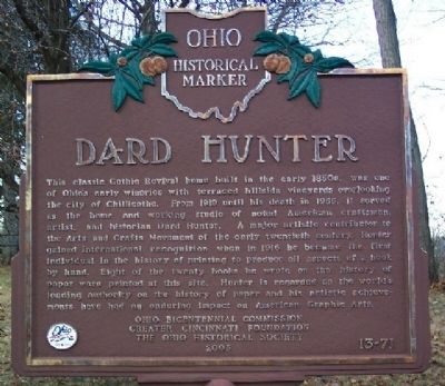 Dard Hunter Marker image. Click for full size.