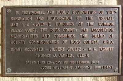 Court House Renovation Marker. Click for full size. Court House Renovation Marker image. Click for full size.