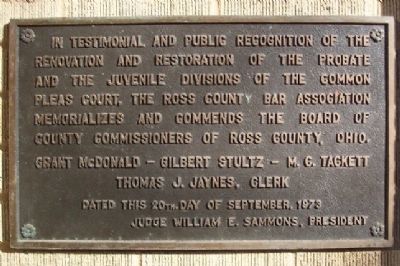 Court House Renovation Marker image. Click for full size.
