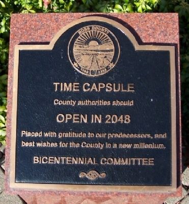 Ross County Time Capsule Marker. Click for full size. Ross County Time Capsule Marker image. Click for full size.