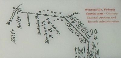 Bentonville Map from Marker image. Click for full size.