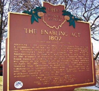 The Enabling Act 1802 Marker image. Click for full size.