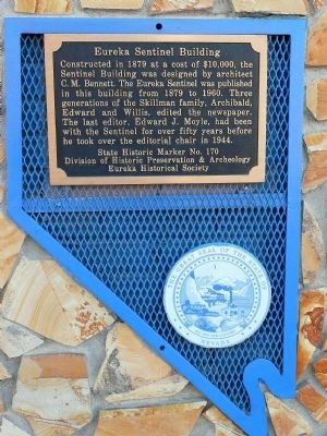 Eureka Sentinel Building Marker image. Click for full size.