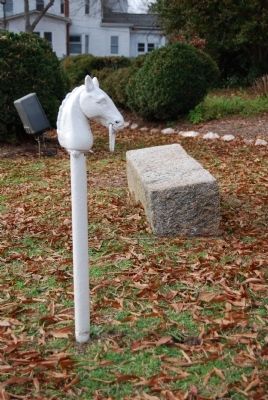 Burt-Stark House -<br>Hitching Post and Dismount Stone image. Click for full size.