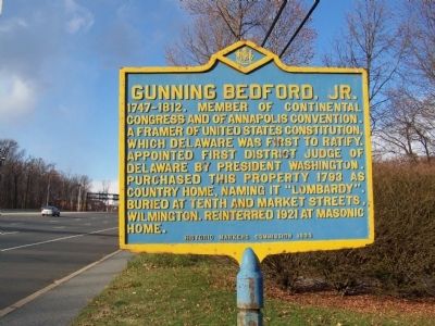 Gunning Bedford, Jr. Marker. Click for full size. Gunning Bedford, Jr. Marker image. Click for full size.