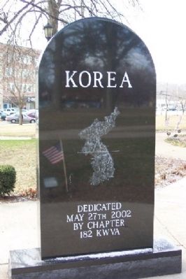 Coshocton County Korean War Memorial Reverse image. Click for full size.