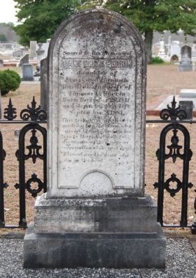 Jane Eliza Perrin Tombstone<br>Long Cane Cemetery, Abbeville, SC image. Click for full size.