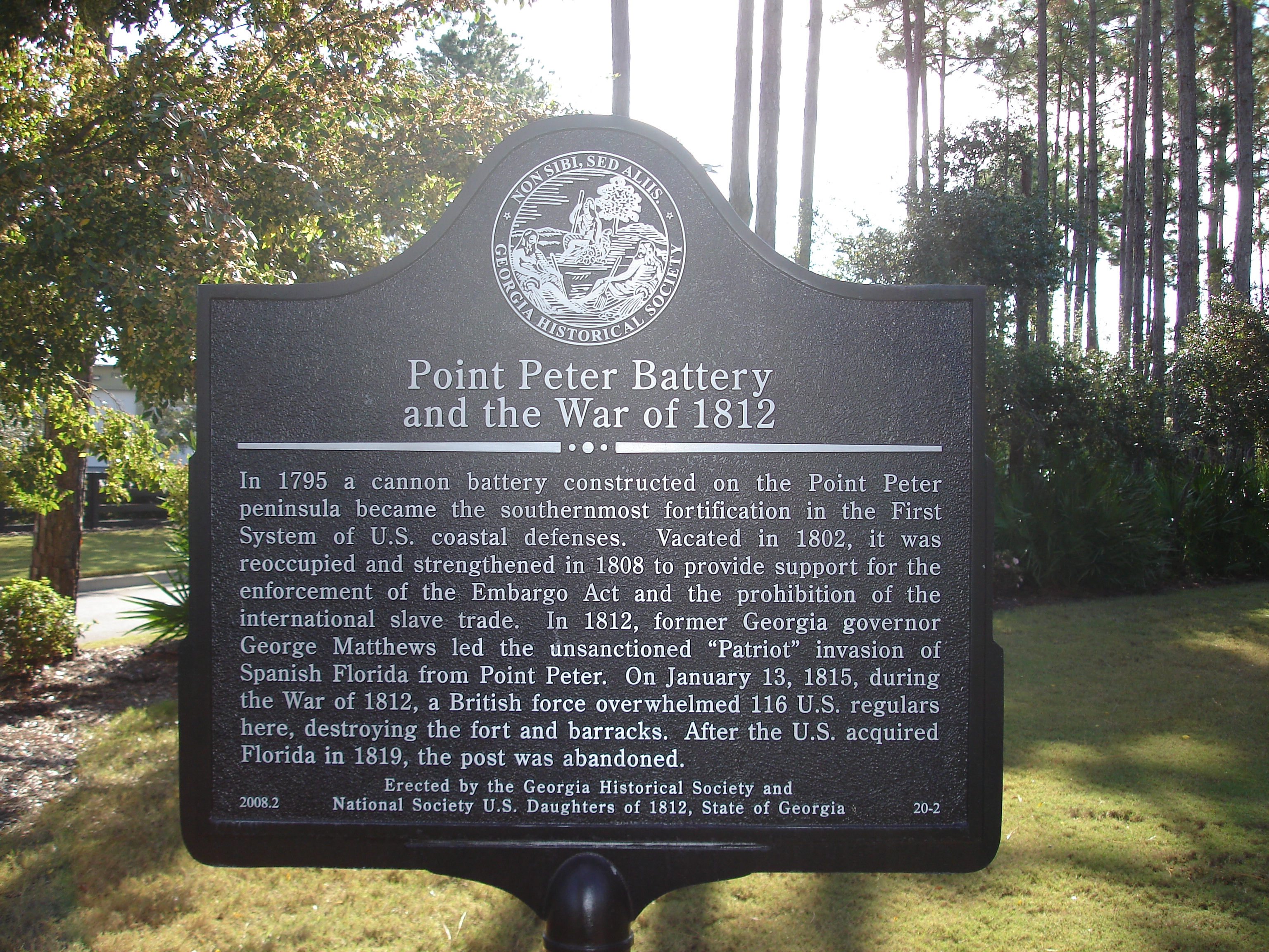 Point Peter Battery and the War of 1812 Marker